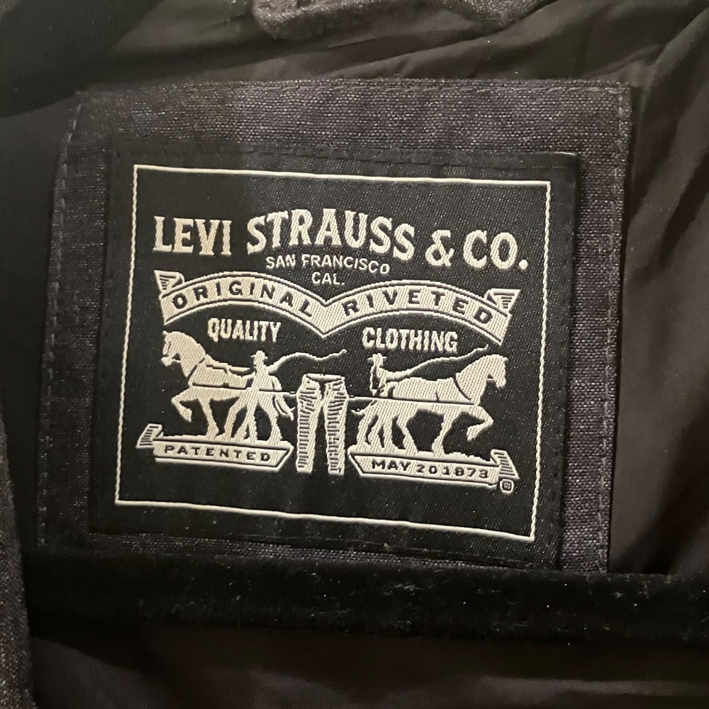 Levi's Men's Charcoal Gray Quilted Shirt Jacket L - Picture 13 of 13